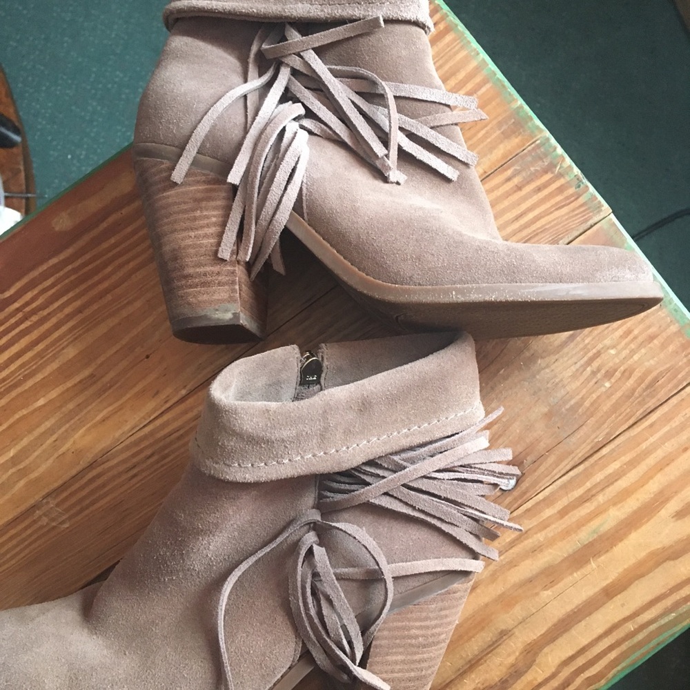 Jessica Simpson fringe ankle boots